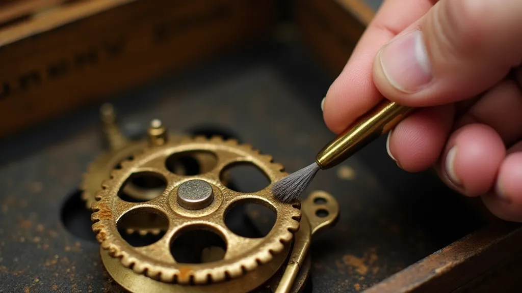 Hand cleaning with a brass brush