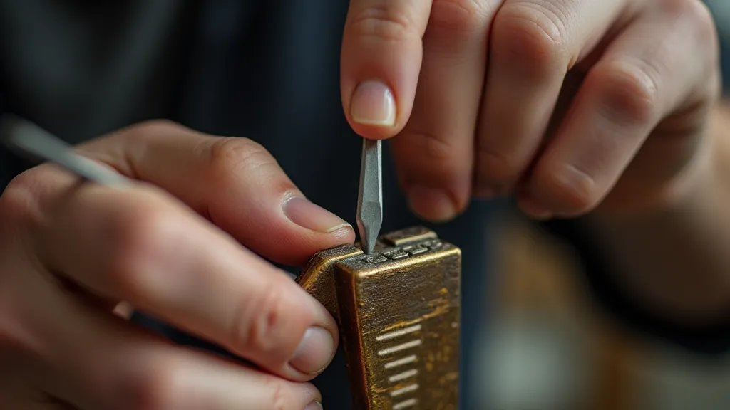 Craftsman tuning a music box comb tooth