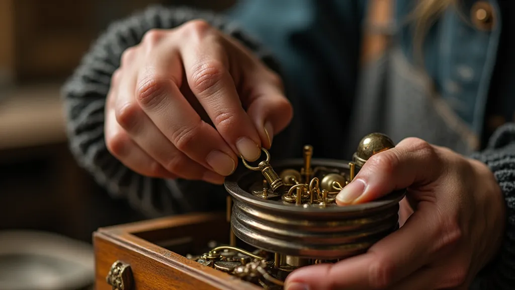 Craftsman installing new music box spring