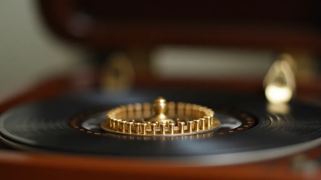 Music box cylinder showing pins