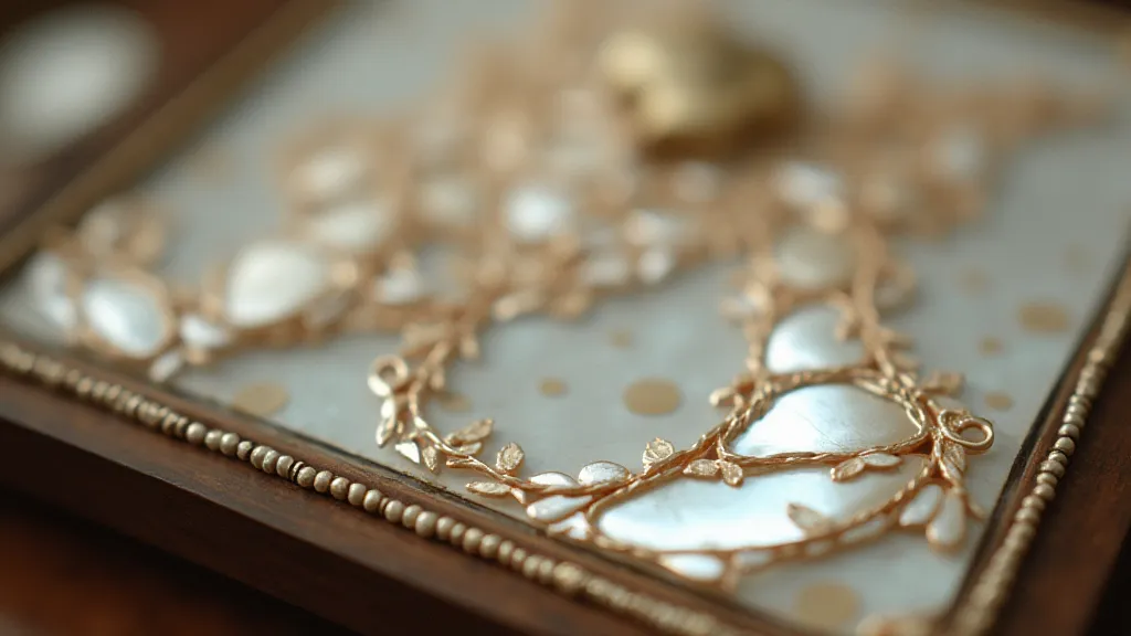 Detailed mother-of-pearl inlay on a music box case