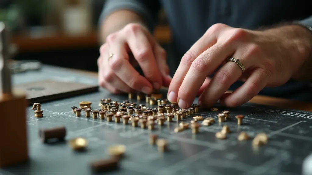 Repairer organizing music box parts