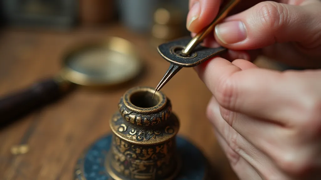 Inserting a new music box pin