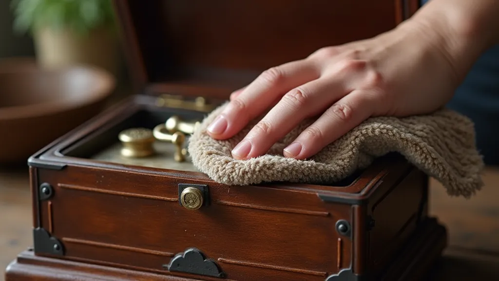Polishing an antique music box