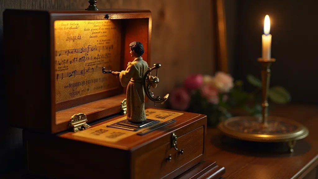 A beautifully restored music box playing a tune
