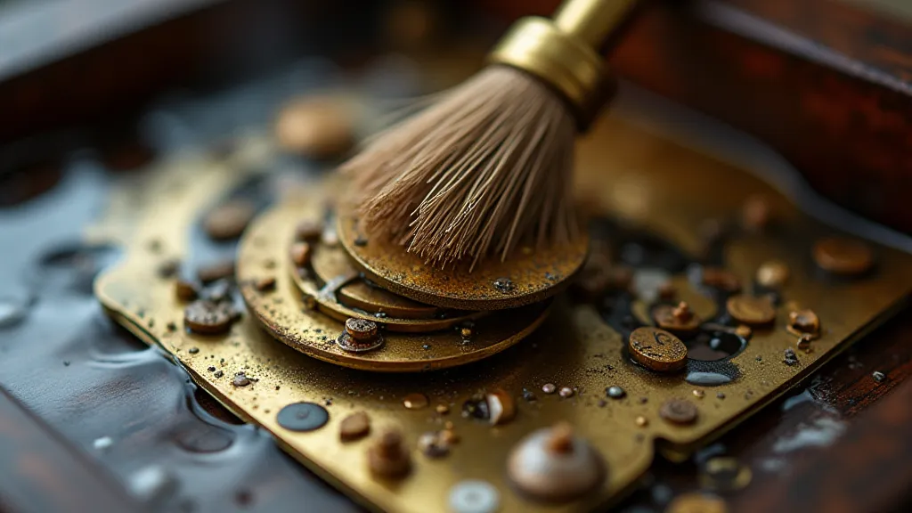 Gentle water cleaning of a music box mechanism